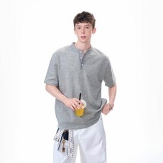 2026男士夏季POLO衫，短袖亨利領針織衫，冰絲涼感運動上衣