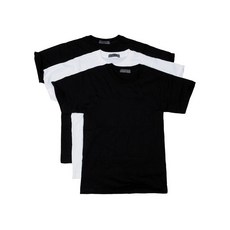 지오다노 남녀공용 이너필수템 면100% 3팩 반팔 라운드 티셔츠 패키지 (블랙2 화이트1) 243801