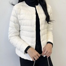 여자 자켓 골프 오리털 패딩 경량 겨울 가벼운 라운드넥 얇은 사무실 점퍼 다운