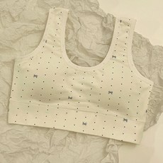 無痕純棉少女內衣套裝 固定杯運動背心