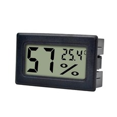 FY-11 長方形數位室內電子溫濕度計, 1個, 黑色