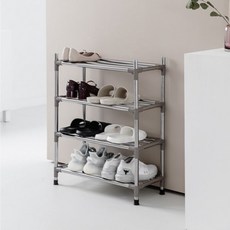 cm 鞋架59x25 鞋架不鏽鋼多層 北歐風 .5x54.5 簡約不鏽鋼組合, 1個, 灰色款三層