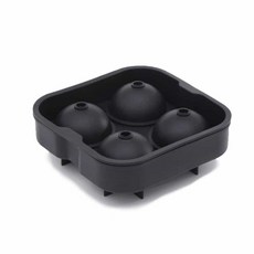 옥이드림 왕 얼음볼 메이커 4구 얼음만들기 하이볼얼음틀 냉장고얼음트레이, 옐로우