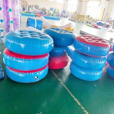 에어바운스 바이킹 반원 스포츠 교육 축제 야시장 에어시소 에어 교구 사다리 태권도 놀이터, 1개, 두꺼운 원형 0.8 x 0.3m
