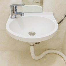 무타공 플라스틱 간이 미니세면대 싱크대 40x28cm