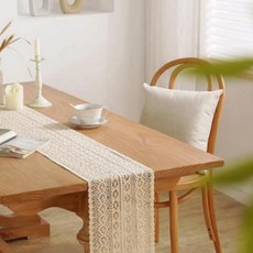 테이블 러너 24x160cm 앤티크 물결 코바늘 펀칭, 1개, 단일상품1