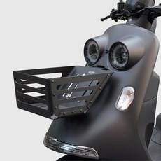 Xilla 山葉 YAMAHA VINOORA 125 小小兵改裝配件, 1個, 鋁合金消光黑烤漆菜籃+專屬轉接座+工具包, 消光黑