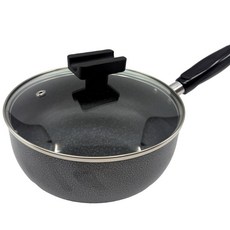 써니 편수냄비 양은 라면 짜장 냄비 국산 코팅, 22cm, 블랙, 1개