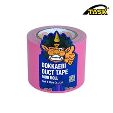 도깨비 수출용(국내산) 덕트테이프 덕테이프 미니롤 PINK 50mmX5m, 1개
