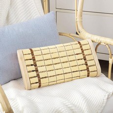 바온 여름 통풍 대나무 마작 베개 시원한 배게 냉감 쿨베개 필로우 목침, 바온-우드