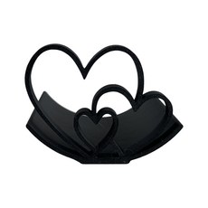 홈 호텔 카페와 호환되는 하트 모양 화장지 홀더 쉬운 설치 욕실 장식 기능성 롤 디스펜서, 검은, 흑색의, 1개