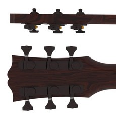 Hipshot 美國製 鎖定式 吉他弦鈕 - Fender/Gibson 適用 (6 in-line), 1個, 6K2GL0B 3+3 黑色