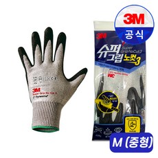 3M 슈퍼그립 노컷3 손보호 안전 베임 잘림방지 작업장갑 목공 정비 절단작업, 1개