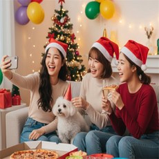 구름 크리스마스 모자 연말파티모자