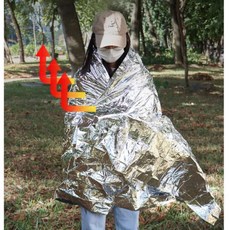 비상 담요 캠핑 은박 구급 모포 생존 방한 보온 경량 방수, 1개, Io 160x210cm