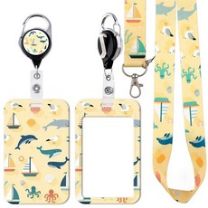 BKBKAAK Neurodiversity 인식 랜야드 ID 배지 동기 부여 디자인 - 다채로운 퍼즐 조각이 있는 스펙트럼 프라이드 교사 액세서리 어린이 교사 자폐증을, 노란 고래