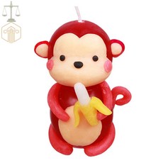 혜명생필품몰 동물나라 원숭이 양초 세트 캔들만들기재료 캔들DIY 키즈공예 양초재료 캔들공예, 1개