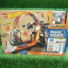 Hot Wheels Track Builder 創建軌道巔峰組 40+ 零件 Construction Crash Kit, 1個