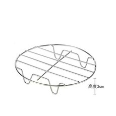 德力亨 Deliheng 不鏽鋼四腳蒸架 圓形蒸架, 矮3cm 15cm線粗 m, 1個