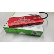 벨킨 7in1 USB-C타입 멀티 허브 마블 아이언맨 AVC009qcBG-DY, 혼합색상, 1개