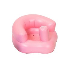 可愛小熊造型充氣寶寶椅，輕巧便攜，柔軟舒適，寶寶學坐好幫手, 粉色
