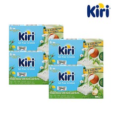 끼리 크림치즈 포션 6P 갈릭앤허브 4개, 108g