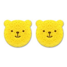 마니또 쥬쥬 베이비 바스 스폰지, 베어 옐로우, 2개