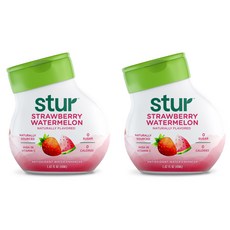 Stur 리퀴드 워터 인핸서 심플리 스트로베리 워터멜론, 48ml, 2개