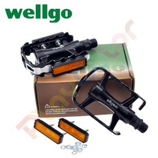 wellgo LU-C27G 鋁合金 自行車 腳踏板 鉻鉬鋼軸心, 1個