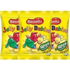 배세츠 젤리 베이비 백 170g (170g) 3팩 Bassetts Jelly Babies Bag 170g (6oz) 3 Pack, 1개