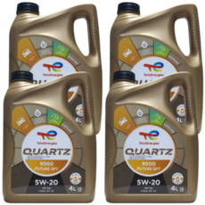 토탈 쿼츠 9000 퓨처 GF7 5W20 4L x 4개 1박스 16L 가솔린 LPG 전용 100% 합성 엔진오일 (SQ 업그레이드 신제품), 1개