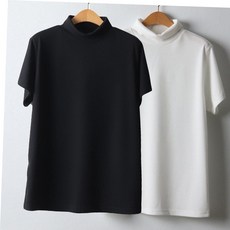 임부복 빅사이즈 WW 알파하이넥반팔티셔츠 오버핏 J369H211