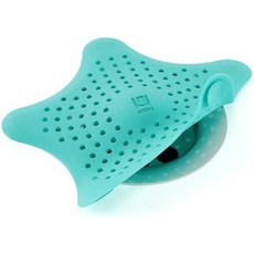 Umbra 불가사리 헤어 캐처 재미있는 배수구 커버 대부분의 표준 욕조 및 샤워 배수구에 적합 지름 15.2cm(6인치) 슬레이트 블루, Surf Blue