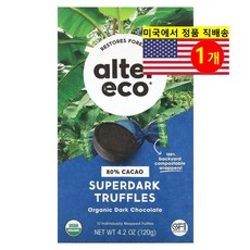 Alter Eco 트뤄플 카카오 80% 슈퍼 다크 초콜릿 10개입, 1개, 120g