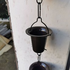 레인체인 빗물받이 한옥 장식 연꽃 금속 브라켓 체인 장식품, C. 컵 타입 5미터당 꽃