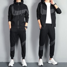 運動套裝連帽拉鍊衛衣束腳褲兩件套