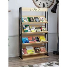 이동식 책장 수납선반 선반 학생 북카트 이동식책장 다층, 높이 135 길이 60 4단 로고 포함