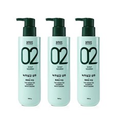 아모스프로페셔널 녹차실감 샴푸 촉촉한 타입, 500g, 3개