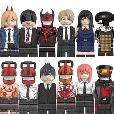 체인소맨(전기톱악마) 호환블록 브릭 미니피규어 12종 VER.01 체인소데몬/덴지/포치타/사무라이소드/전기톱인간/체인소악마 취미/수집/장식/컬렉션용 커스텀 블록피겨, 1개, CHSM-0113. 체인소맨 12종 A(로켓)