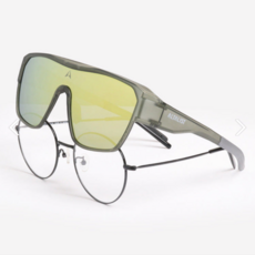 40192 알타리스트 new 오버글라스2 안경 선글라스, 스모크카키 골드, 1개