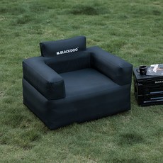 BLACKDOG 캠핑용 에어소피 싱글 BD-SF003, 블랙