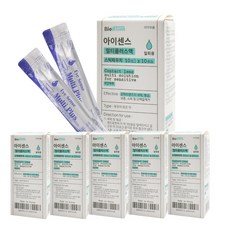 아이센스멀티플러스액 더브릴레 렌즈 멀티플러스액 원데이 일회용 렌즈액 보존액 헹굼 세척 단백질제거 스틱 파우치 6박스 세트