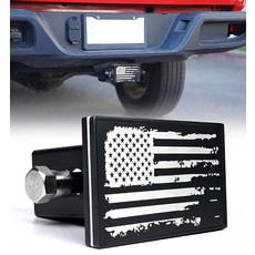 Xprite 알루미늄 트레일러 히치 커버 튼튼한 5.1cm2인치 견인 리시버 플러그 핀 잠금 장치 미국 국기 금속 엠블럼 픽업 SUV 지프 자동차 트럭 액세서리와, LUMENIX 알루미늄 견인 트레일러 히치 커버 튼튼한