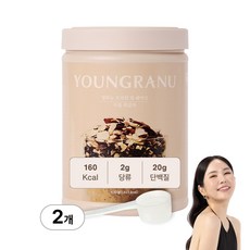 영라뉴 프로틴 핏 쉐이크 대용량 장영란 단백질 흑임자맛 영란뉴, 450g, 2개