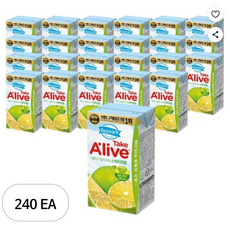 덴마크 테이크 얼라이브 스위티자몽 음료, 120ml, 240개