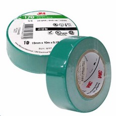 3M 컬러 전기테이프 19mm x10M 비닐전기테이프 전기절연테이프, 황색