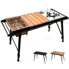 저스트캠프 IGT 캠핑 테이블, 우드