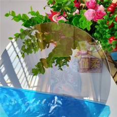 台灣出貨 半透鏡深邃燈鏡 面板半反半透電鍍半透明雙面鏡 亞克力單面反光鏡 長方形魔術深淵千層鏡 雙面鏡 玻璃半透鏡, 1個, 圓形（1片單麵鏡+1片半透鏡）,1毫米厚 7CM*7CM