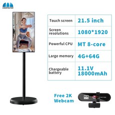 21 5인치 4K 스마트 TV 스탠드 배터리 안드 13 인셀 터치스크린 4GB 64GB