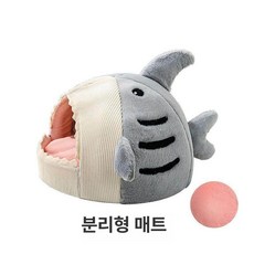 고양이 장난감 물고기 깃털 꼬리잡기 사냥놀이 움직이는, 1개, 그레이 독립형 바닥 매트, L (최대 7.5kg)